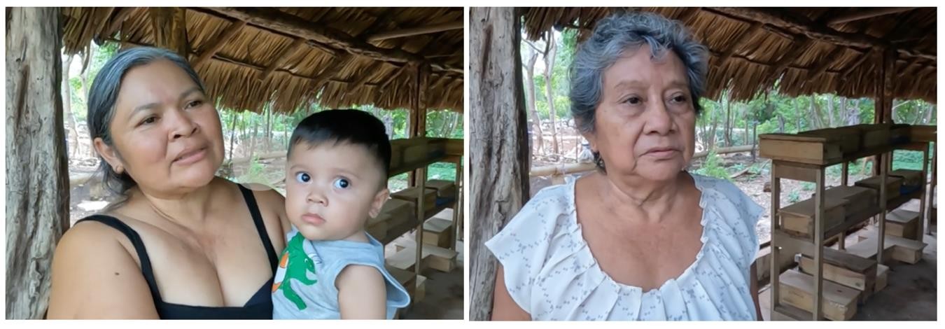 4 Karla Izq e Hilda DeR son productoras de miel de abeja.jpg Karla (Izq.) e Hilda (Der.) son productoras de miel de abeja en Ticum, Yucatán.