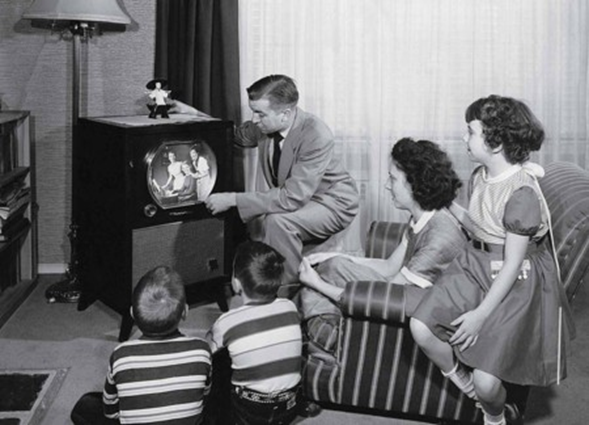 Días de televisión a mitad del siglo XX Días de televisión a mitad del siglo XX