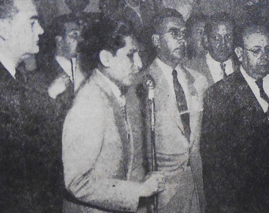 5 Fernando Rangel Leyva.jpg Fernando Rangel Leyva, joven telegrafista, resalta el esfuerzo propio y de sus compañeros durante la celebración del “Día del Telegrafista”. El Universal 15 de febrero de 1954.