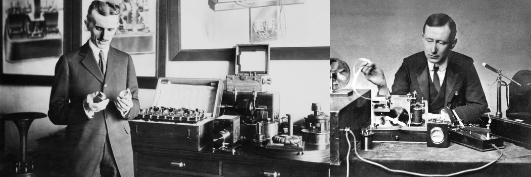 Nicola Tesla Heinrich Hertz y Guillermo Marconi.png