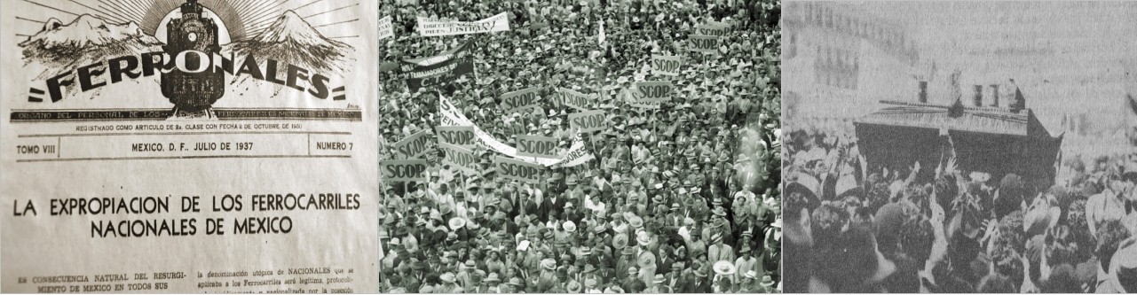 En 1937 México y el mundo vivieron conflictos de orden bélico político y social.jpg En 1937, México y el mundo vivieron conflictos de orden bélico, político y social como los embates del fascismo, el preludio de otra gran guerra y las protestas de trabajadores en sectores estratégicos de la economía (petróleo) y los transportes. Fotos recuperadas de: El Tiempo y su Memoria y Gaceta UNAM.