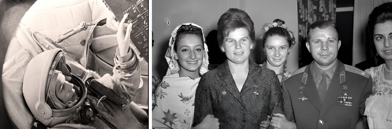 6 La hazaña espacial de Tereshkova .jpg La hazaña espacial de Tereshkova motivó que junto con Yuri Gagarin visitará México para compartir sus experiencias y conocimientos sobre el universo hasta entonces explorado. Fotos recuperadas de: Russian RT y AHUNAM.
