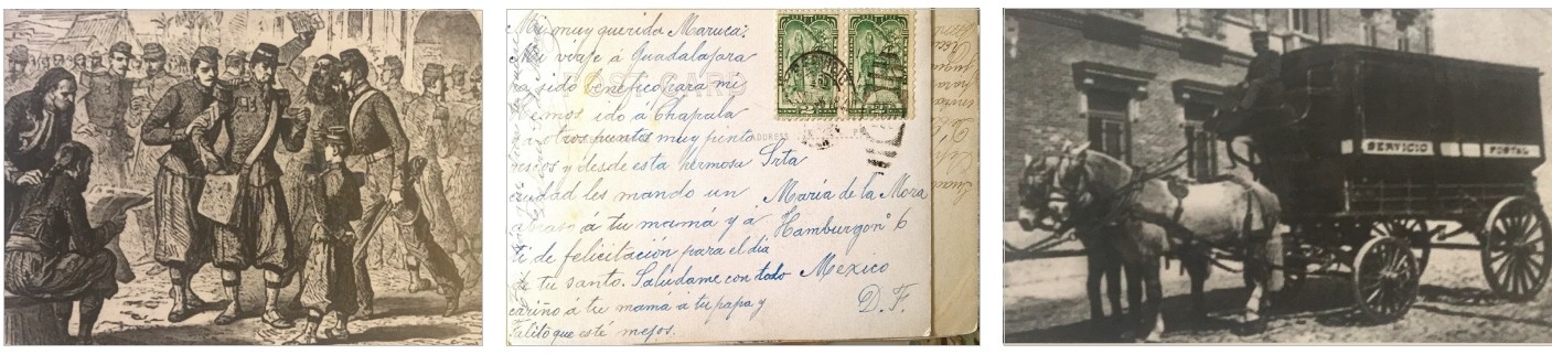 En el siglo XIX, el correo evitó que, durante los años de invasiones y guerras, México quedara incomunicado. Fotos recuperadas del libro: El Correo.