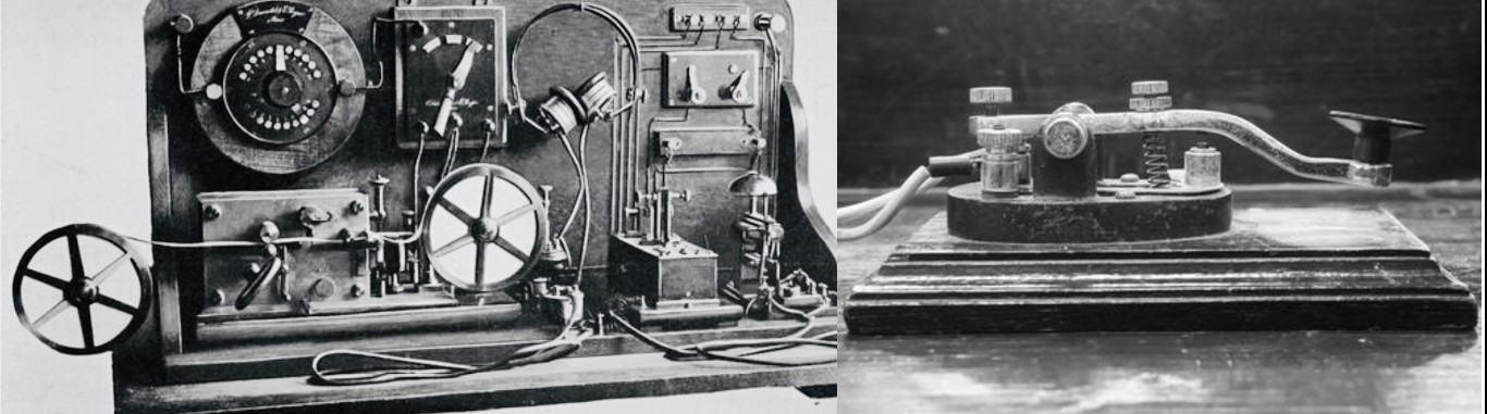 LOSEQU~1.JPG Los equipos y aparatos usados por los telegrafistas en 1914, por sus dimensiones y portabilidad, permitieron a sus operarios, trasladarlos con relativa facilidad a cualquier frente donde se necesitara la transmisión telegráfica.
