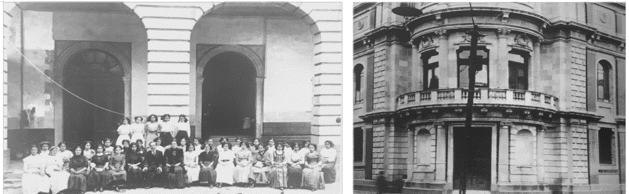 Servir a México y a sus familias mediante la educación y el trabajo fue uno de los principios.png “Servir a México y a sus familias” mediante la educación y el trabajo fue uno de los principios que rigió la vida de numerosas mujeres mexicanas en el periodo de entresiglos, por lo que incrementaron su presencia y número en todos los ámbitos de la vida intelectual, social y económica. Fotos recuperadas del libro 1910: La Universidad Nacional y el Barrio Universitario.