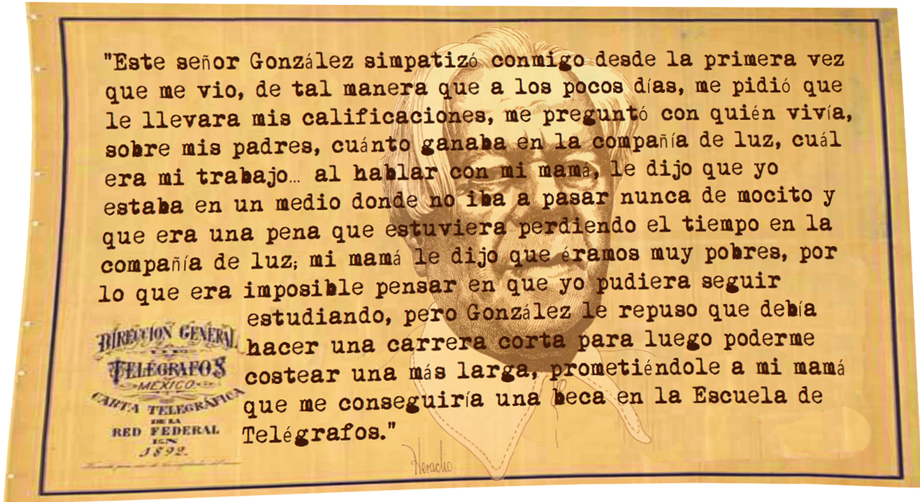 2.png Después de recibir formación como telegrafista y ejercer su oficio en los campos de batalla, Renato Leduc regresó a la Ciudad de México para estudiar Leyes en la Escuela Nacional de Jurisprudencia.