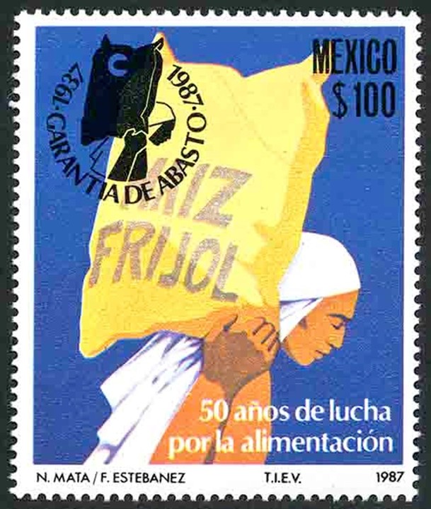 4 Con la presente estampilla el gobierno.jpg Con la presente estampilla el gobierno rindió homenaje al cumplir 50 años de regular el abasto de alimentos para la población. http://repositorio.fahho.mx/handle/123456789/39571