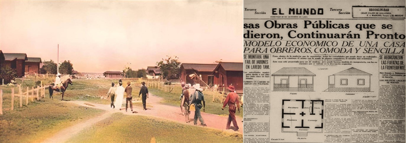 En la segunda década del siglo XX, Ciudad Madero vivió un proceso de urbanización que permitió la existencia de colonias donde se asentaron trabajadores del campo, del petróleo y del ferrocarril. Fotos recuperadas de: US Library of Congress y Benson Latin America Collection.