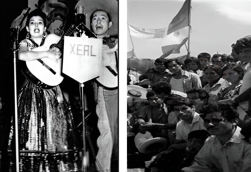 Luchando contra empresarios por tener espacios donde presentarse, así como por obtener “mejores contratos”, Judith Reyes logró conocer “la forma geográfica del país” en giras y caravanas. Fotos recuperadas del libro: La otra cara de la patria.