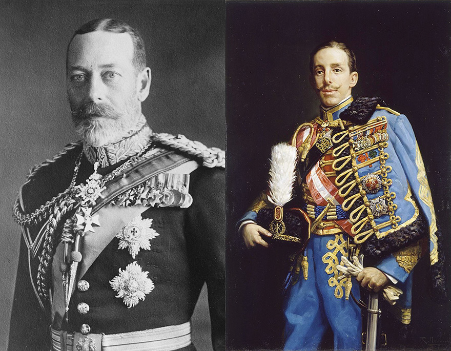 Monarca británico Jorge V. / Monarca español Alfonso XIII (sin crédito)